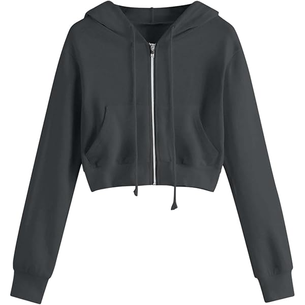 Amazon.com: Cropped Hoodies for Women Trendy Zip Up Crop